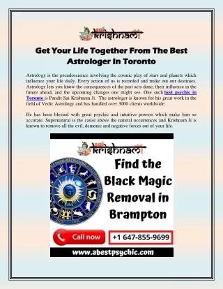 Get Your Life Together From The Best Astrologer In Toronto