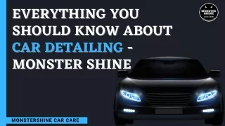 All You Need To Know About Car Detailing!