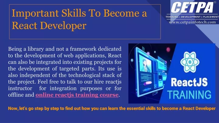 important skills to become a react developer