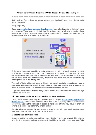 grow your small business with these social media