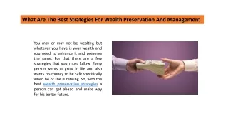 what are the best strategies for wealth