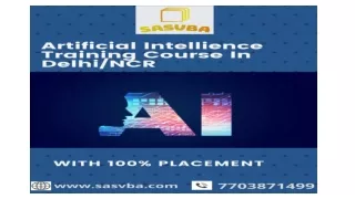 Artificial Intelligence Training Course in Delhi/NCR