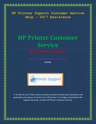 HP Printer Customer Service