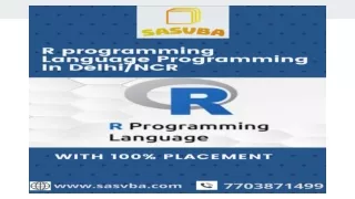 R programming Course in Delhi/NCR