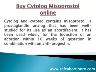Buy Cytolog Misoprostol online