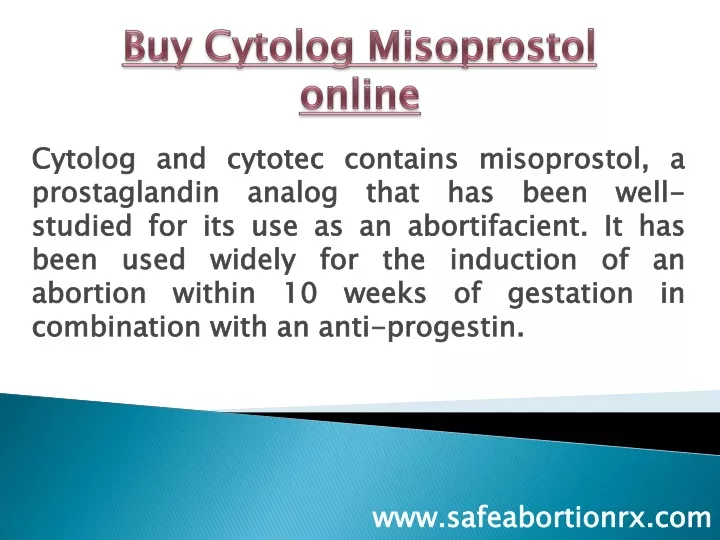 buy cytolog misoprostol online