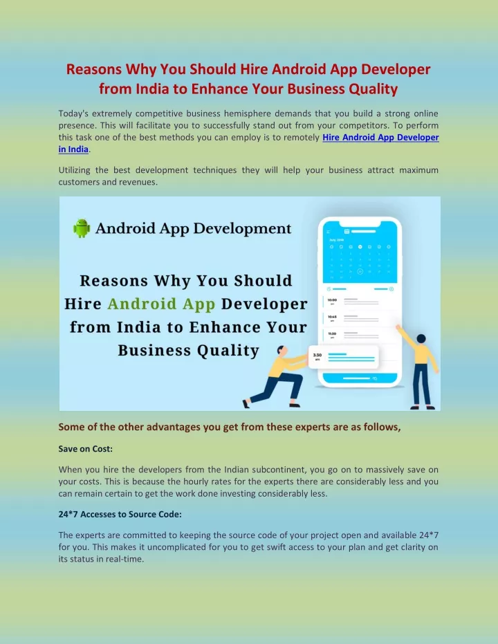 reasons why you should hire android app developer