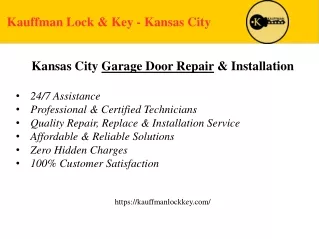 kauffman lock key kansas city