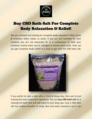 How To Buy CBD Bath Salt Online | Bohemian Chic SF