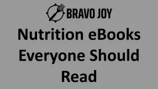 Nutrition eBooks Everyone Should Read