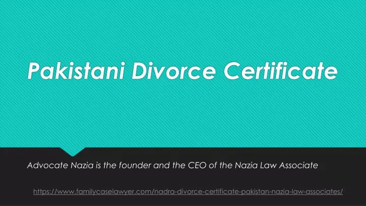 pakistani divorce certificate