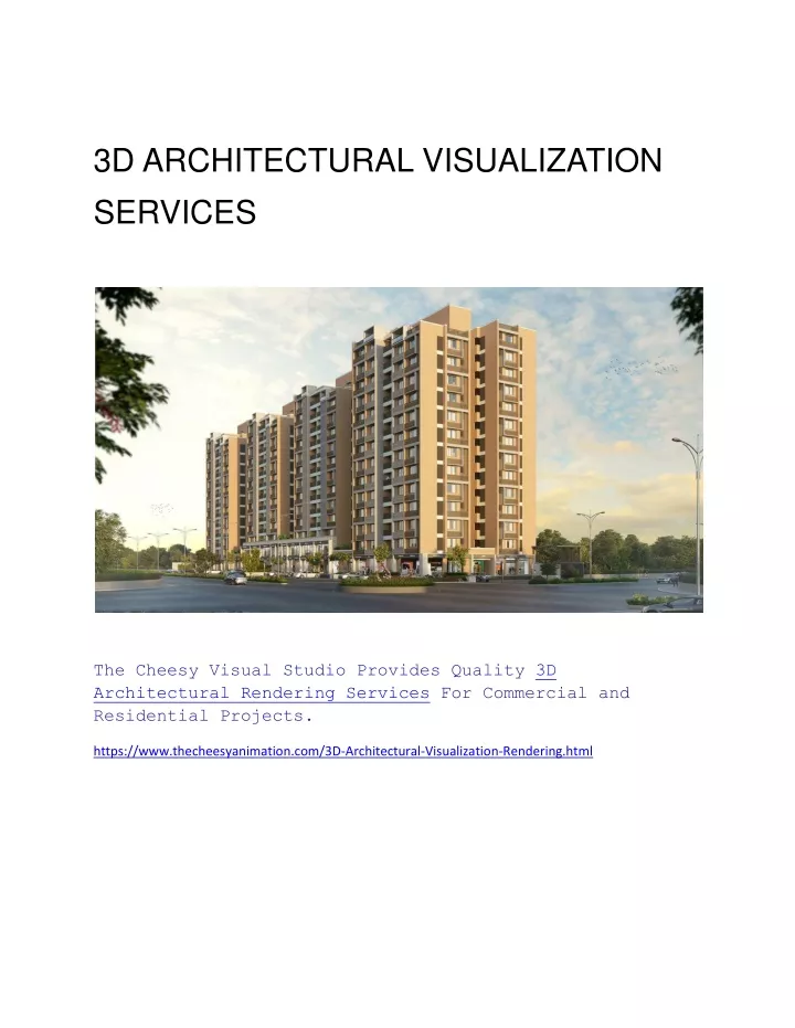 3d architectural visualization services