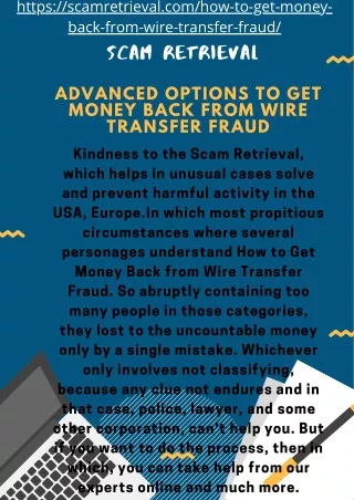 https scamretrieval com how to get money back