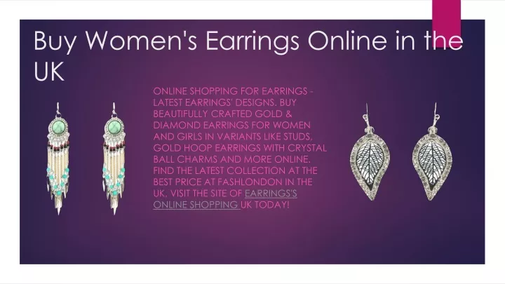 buy women s earrings online in the uk