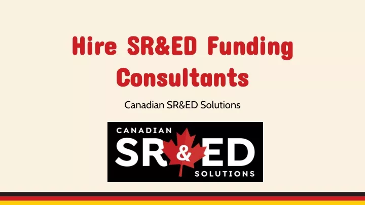 hire sr ed funding consultants