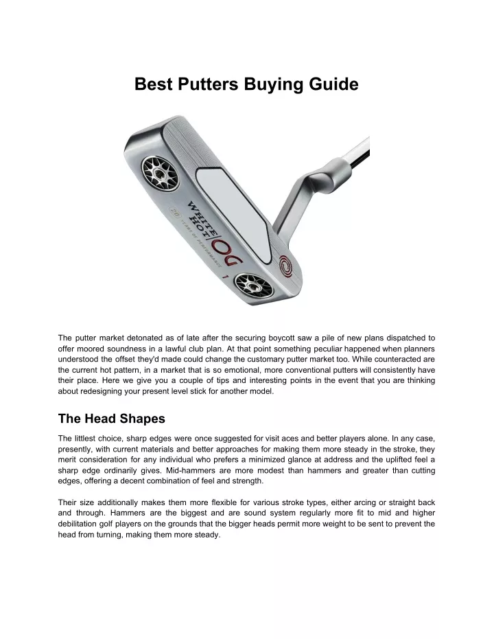 best putters buying guide