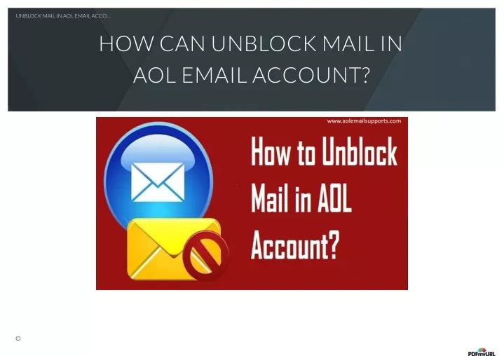 unblock mail in aol email acco