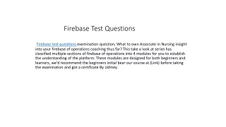 firebase test questions