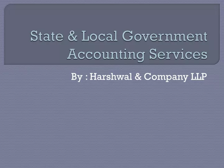 state local government accounting services