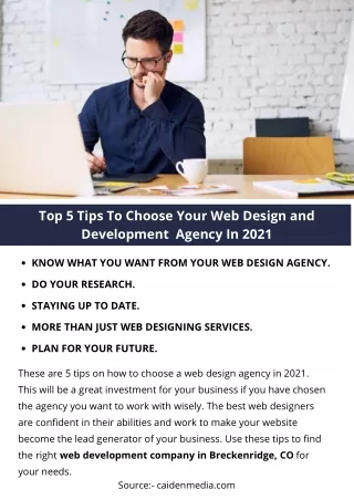top 5 tips to choose your web design