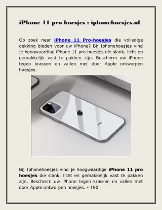 iPhone 11 pro hoesjes