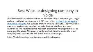 Best Website designing company in Noida