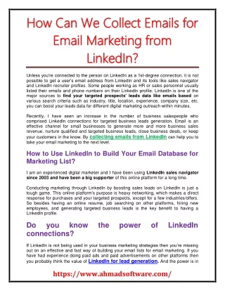 how can we collect emails for how can we collect