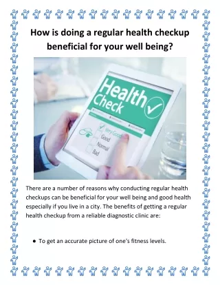 how is doing a regular health checkup beneficial