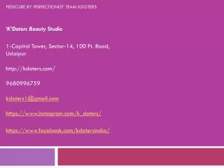 pedicure by perfectionist team kdoters