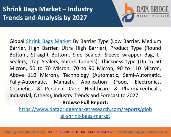 shrink bags market industry trends and analysis
