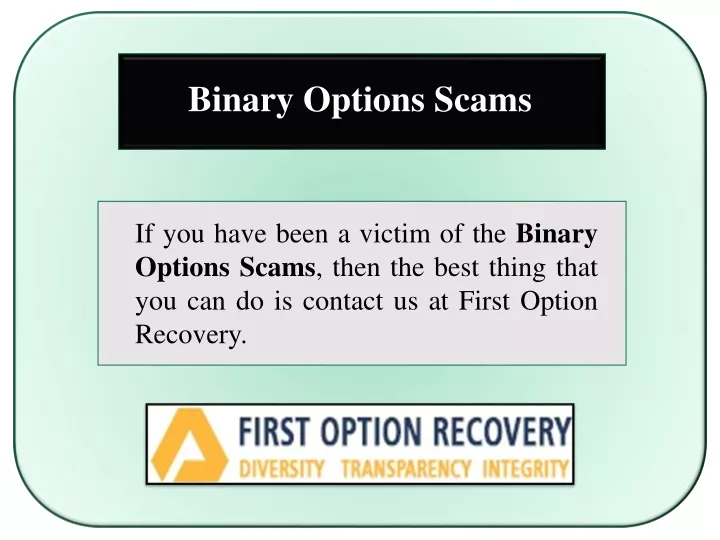 binary options scams