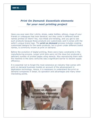 print on demand essentials elements for your next