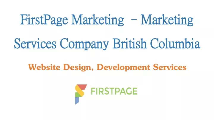 firstpage marketing marketing services company british columbia