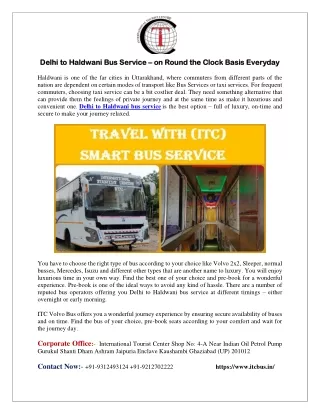 delhi to haldwani bus service delhi to haldwani
