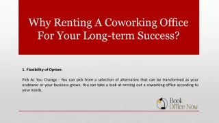 Why Renting A Coworking Office For Your Long-term Success?