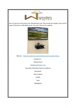 buy set top box stand online from woodentwist
