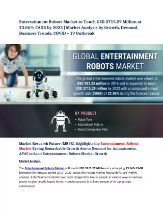 entertainment robots market to touch usd 3715