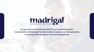 Tender Proposal Template | Madrigal Communications