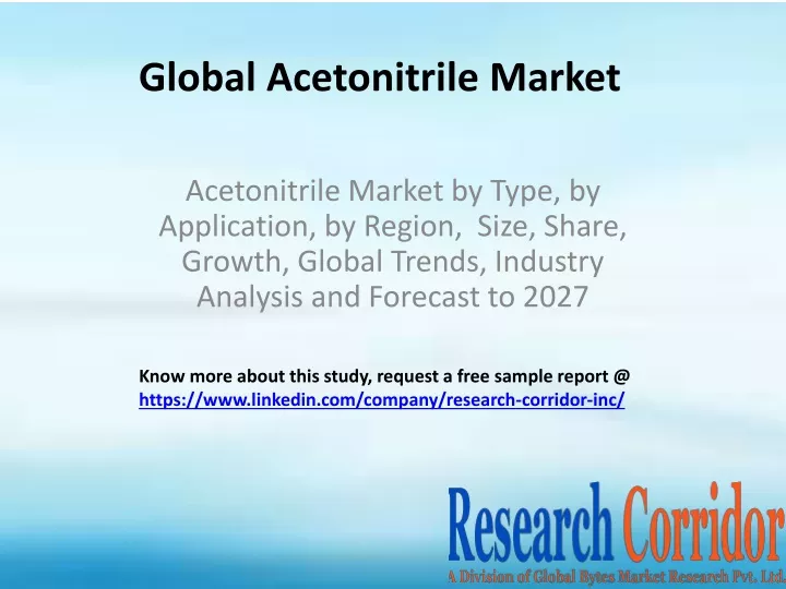 global acetonitrile market