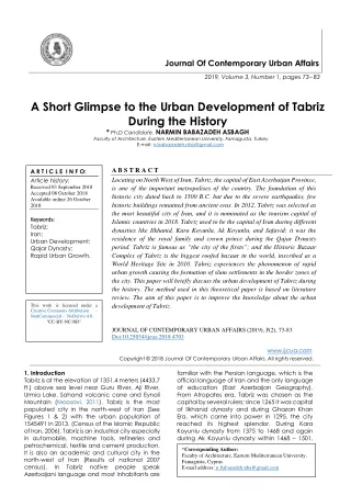 journal of contemporary urban affairs