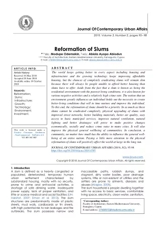 journal of contemporary urban affairs