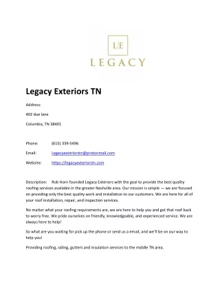 Legacy Exteriors TN