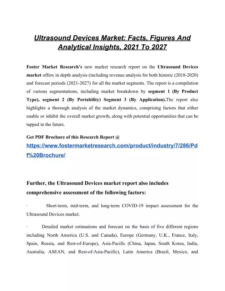 ultrasound devices market facts figures
