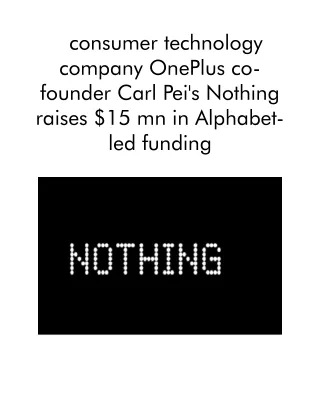 consumer technology company oneplus co founder