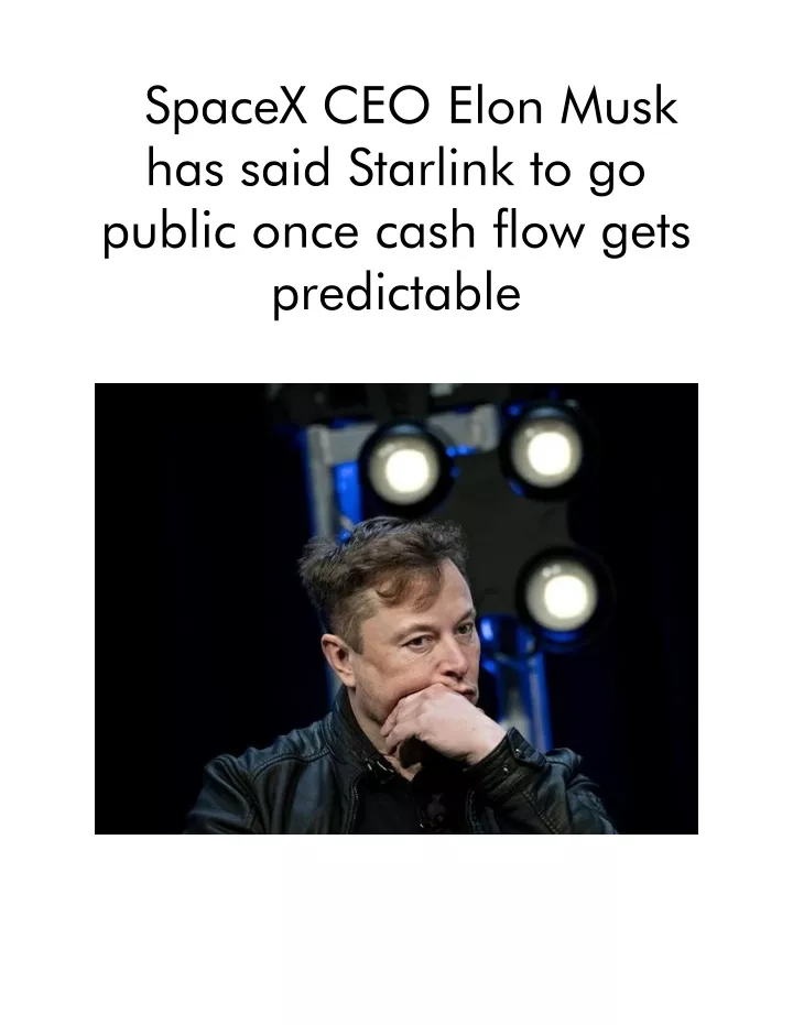 spacex ceo elon musk has said starlink