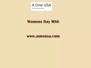 womens day msg www aoneusa com