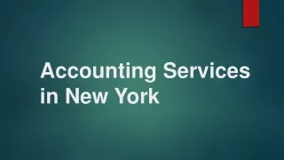 Accounting Services in New York