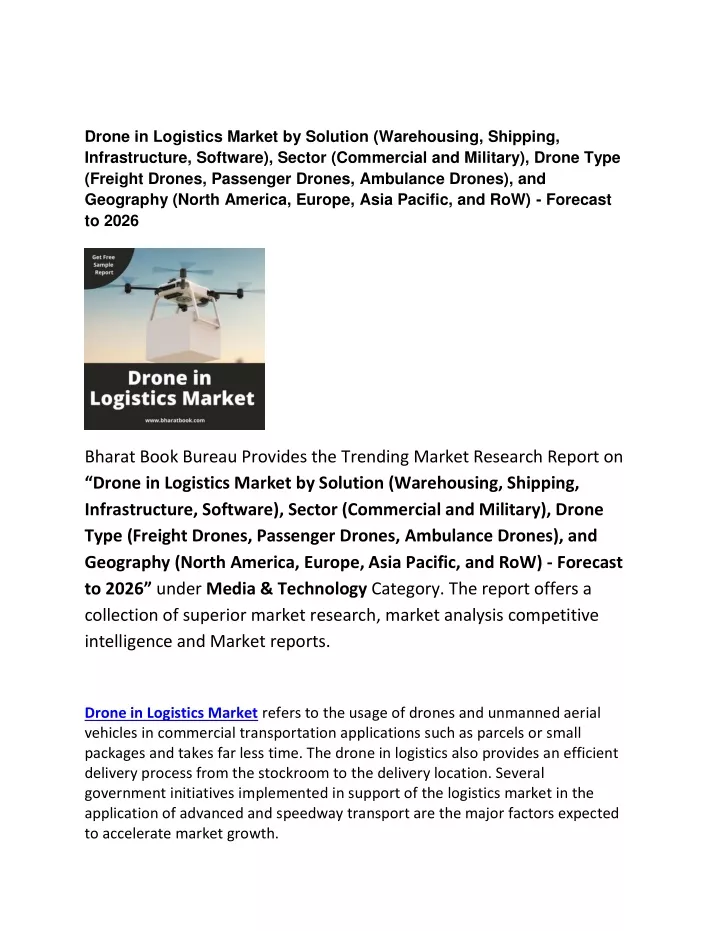 drone in logistics market by solution warehousing