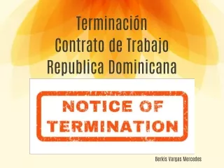 TERMINACION DE CONTRATOS DE TRABAJO