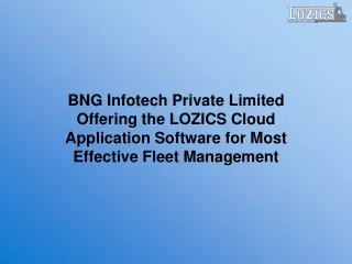 bng infotech private limited offering the lozics